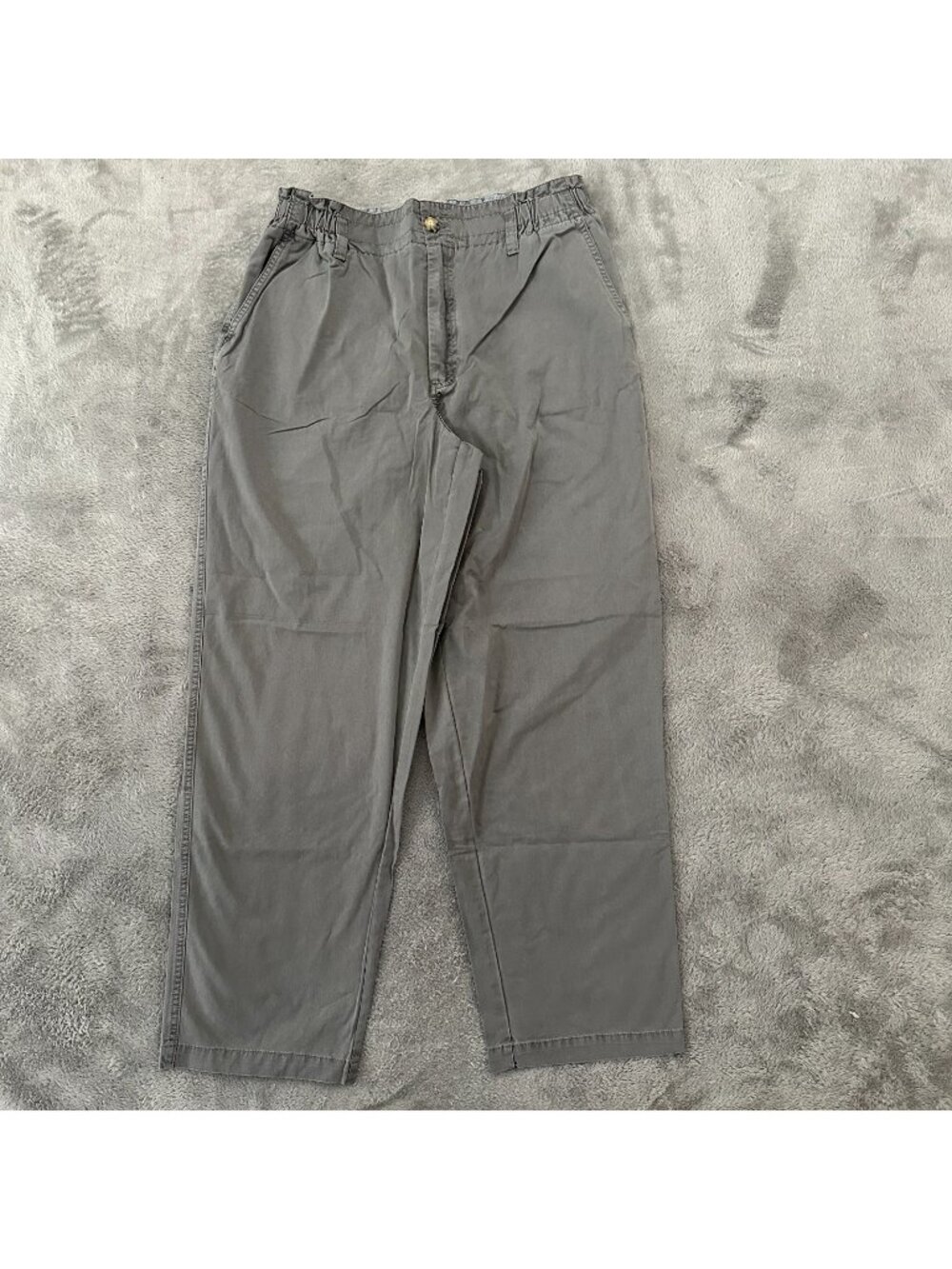 NWT Sundance 100% Cotton Gray Pull On Pants Women's size 10 Straight Leg